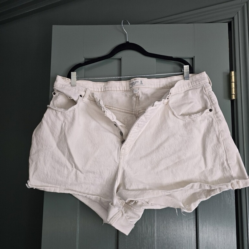 Abercrombie & Fitch Off-White Jean Shorts